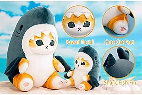 Cute Shark Cat Plush Toy 8 Birthday Gift