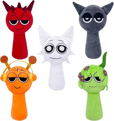 Sprunki Game Plush Toys 5PCS Soft Pillow Dolls
