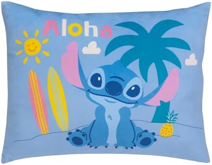 Disney Stitch Decorative Throw Pillow with Aloha Message