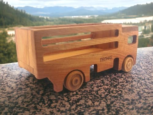 Personalized Wooden Truck Toy for 1-3 Year Old Boys