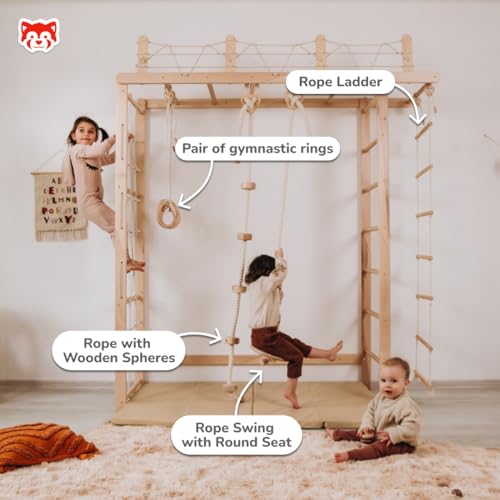 Wood And Hearts Bridge Swedish Ladder - Indoor Play Gym for Kids