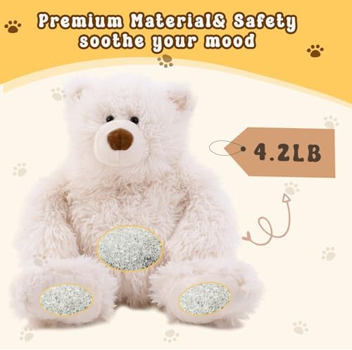 42 lbs Polar Bear Weighted Plush Pillow