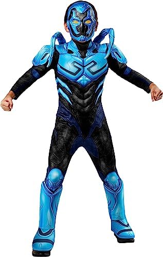 Rubies Boys DC Deluxe Blue Beetle Costume Jumpsuit and Mask