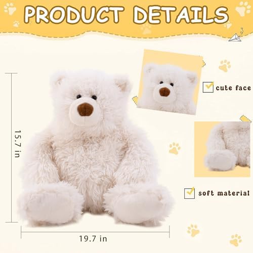 42 lbs Polar Bear Weighted Plush Pillow