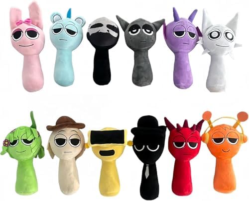 Super JAKES Sprunki Plush 12PCS Cute Stuffed Animal Pillow