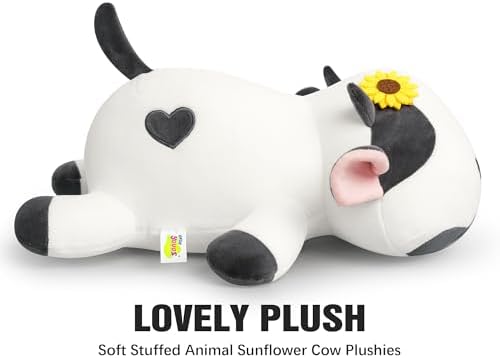 Onsoyours 12 Sunflower Cow Plush Pillow Toy