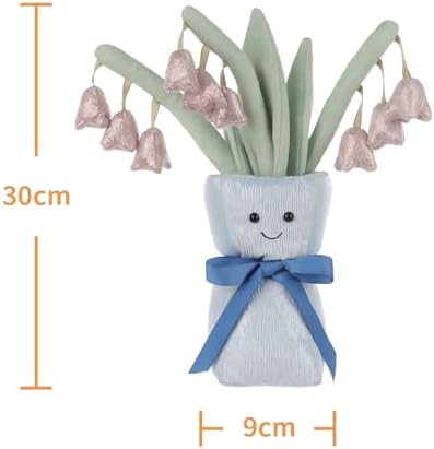 Apricot Lamb Lily of the Valley Vase Plush Toy for Kids
