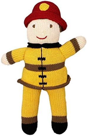 ZUBELS Baby Hand-Knit Frank The Fireman Plush Doll 12-Inch 1