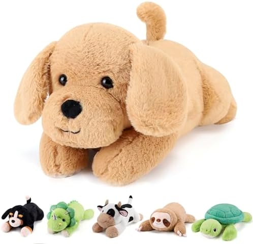 Gnomantic Yellow Lab Weighted Plush Pillow - 12 Inch 10 lbs