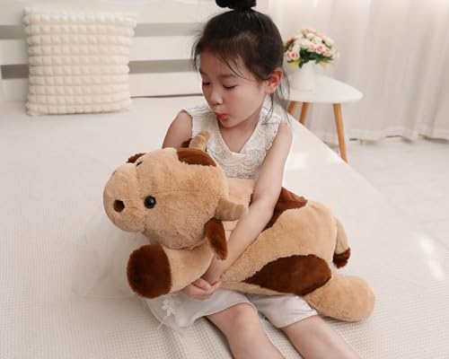 YESGIRL 256 Inch Weighted Cow Plush Toy