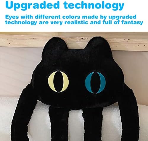Long Cat Plush Pillow 39 Kawaii Black Cat Stuffed Animal Toy