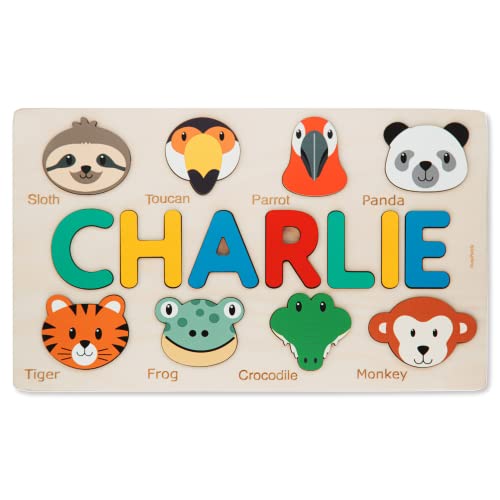 Personalized Name Puzzle with Animal Figures