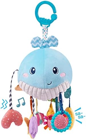Jollybaby Whale Pull String Toy for Baby 0-18 Months