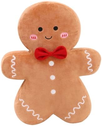 Christmas Gingerbread Man Plush Pillow Decor 1