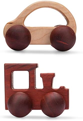 Promise Babe 2pc Wooden Rattle and Car Toys 1