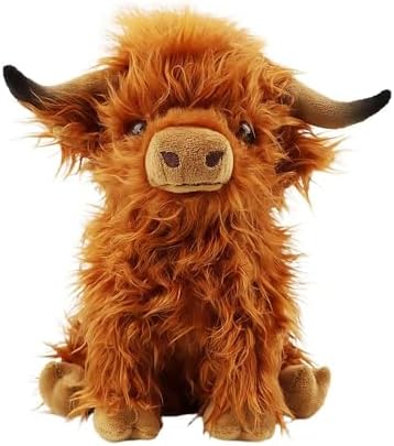 BMZRJM Fluffy Highland Cows Plush Pillow Toy