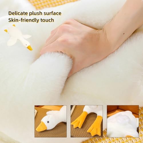 Giant Fat Goose Plush Pillow 63 in Soft Furry Swan Hugging Pillow