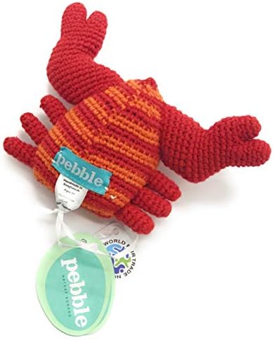 Pebble Handmade Crab Baby Rattle - Red