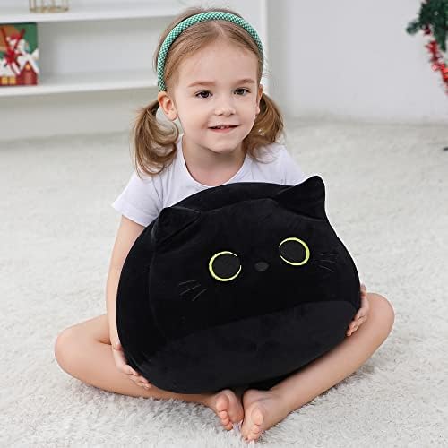 Black Cat Plush Pillow 16-Inch Soft Plush Toy