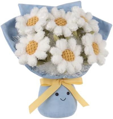 Apricot Lamb Romantic Daisy Bouquet Plush Stuffed Animal 115 Inches