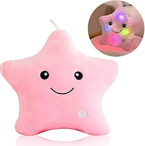 KAHEAUM LED Light Up Plush Star Pillow for Kids