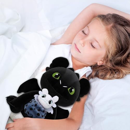 Memall 2 Pcs Dragon Plush Toy Set - 10 Inch Cute Stuffed Animal Pillow