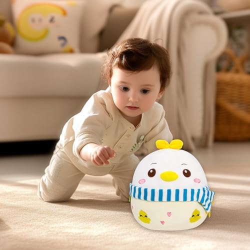 Cute Chicken Plush Pillow with Scarf for Kids and Adults