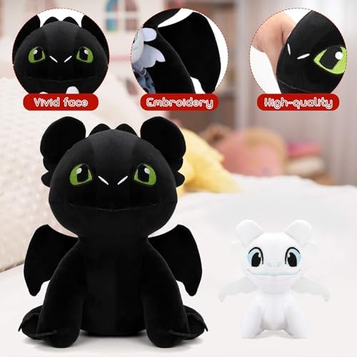 Memall 2 Pcs Dragon Plush Toy Set - 10 Inch Cute Stuffed Animal Pillow