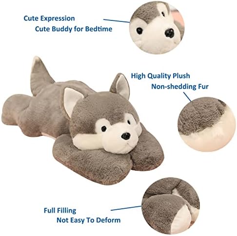 Doireum Weighted Stuffed Husky Plush Toy 118 Inch