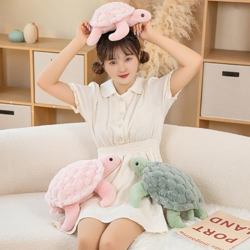 DISXENT Super Cute Pink Sea Turtle Plush Toy 11in