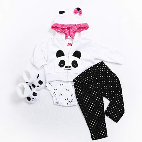 Pedolltree Reborn Baby Girl 22 Inch Panda Costume Set
