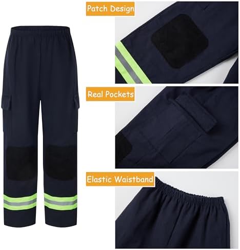 Kosgraiy Kids Firefighter Costume with 9pcs Accessories