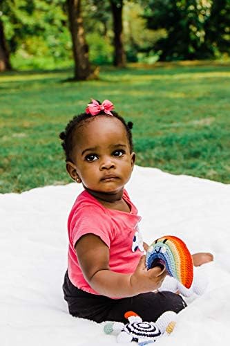Pebble Friendly Rainbow Rattle - 6 Inch 1