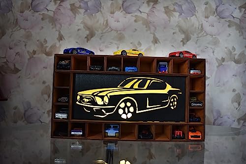Premium Wooden Toy Car Parking Storage for Kids