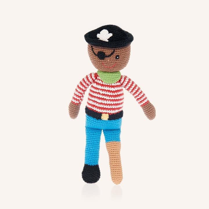 Pebble Handmade Pirate Rattle - Crochet Fair Trade