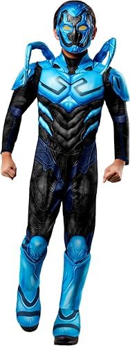 Rubies Boys DC Deluxe Blue Beetle Costume Jumpsuit and Mask