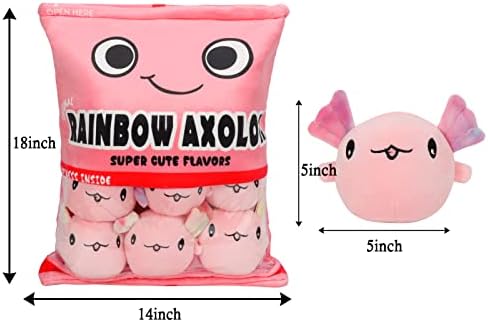 NUKBIL Axolotl Plush Pillow 6pcs Pink