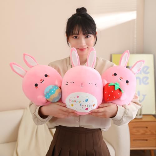 Pink Bunny Plush Stuffed Animal Toy Soft Rabbit Plushie