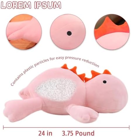 Popest Weighted Plush Dino 24 35 lbs Hug Pillow