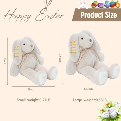 Personalized Embroidered Plush Bunny with Childs Name 1