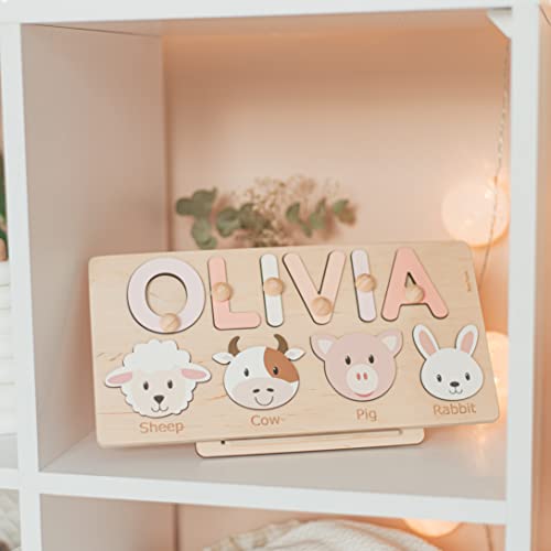 Personalized Name Puzzle with Animal Figures
