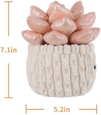 Apricot Lamb Potted Shiny Succulents Plush Stuffed Animal for Kids