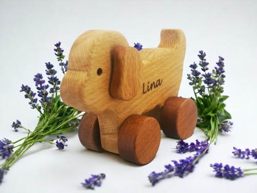 Personalized Wooden Dog Toy For Baby Boy