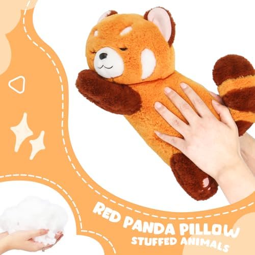 Big Red Panda Plush Pillow - 197-inch Huggable Stuffie Toy