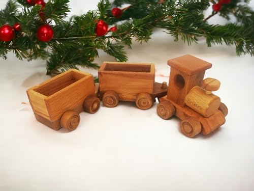 Personalized Wooden Train Set for Toddlers 2-4 Years 1