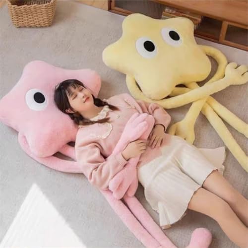 ELKOHA Long Star Plush Pillow Cute Stuffed Animal Kawaii Soft Plushies