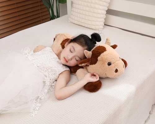 YESGIRL 256 Inch Weighted Cow Plush Toy