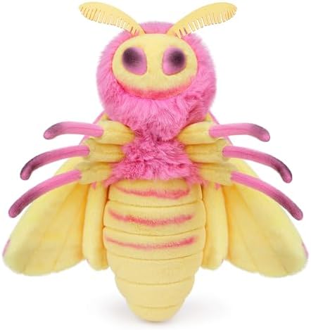 ZHONGXIN MADE Rosy Maple Moth Plush Pillow Toy 12in