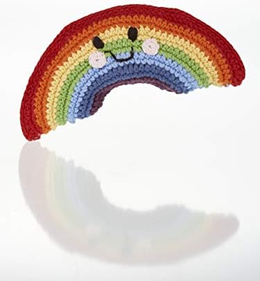 Pebble Friendly Rainbow Rattle - 6 Inch 1