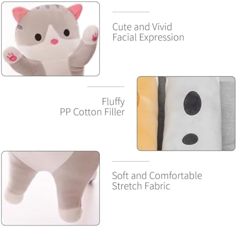 SHINUOER Long Pink Cat Plush Pillow 197 Inch
